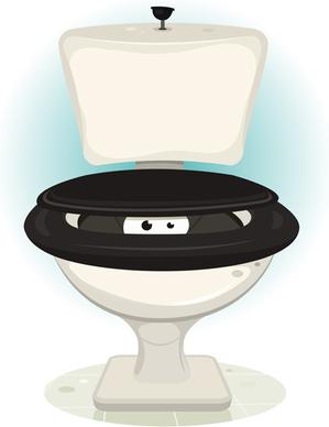 vector toilet design elements set