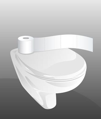 vector toilet design elements set