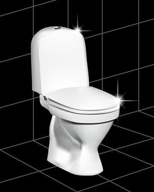 vector toilet design elements set