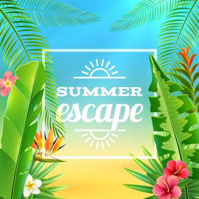 summer holiday happy beach background vector