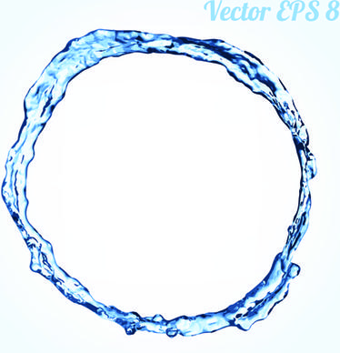 splash blue water vector background