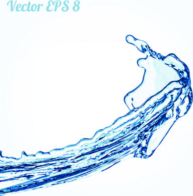 splash blue water vector background