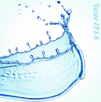 splash blue water vector background