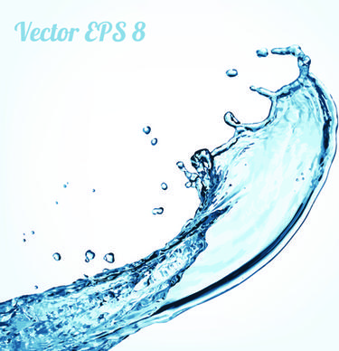 splash blue water vector background