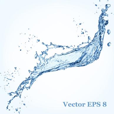 splash blue water vector background