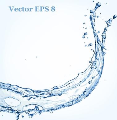 splash blue water vector background