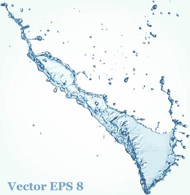 splash blue water vector background