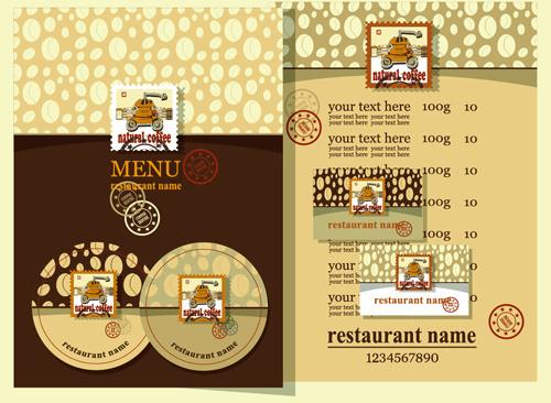 retro beer menu cover with price list vectors