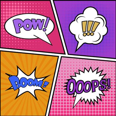 cartoon speech bubbles for your text vector