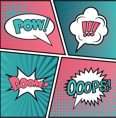 cartoon speech bubbles for your text vector