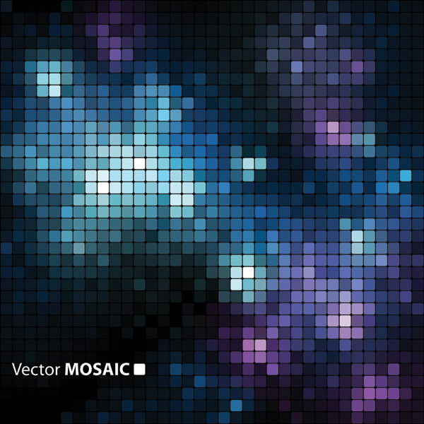 geometric shapes with mosaics vector backgrounds