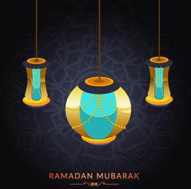 background ramadan mubarak vector design set