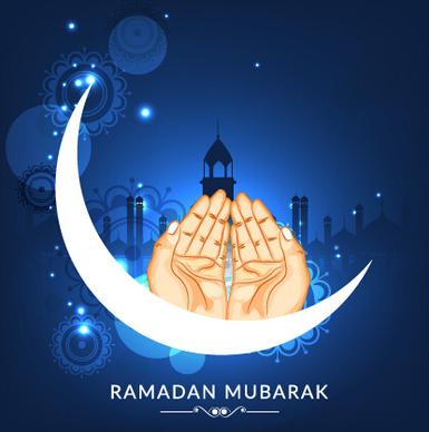 background ramadan mubarak vector design set