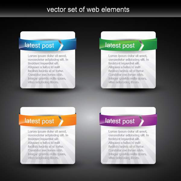 web interface module design vector