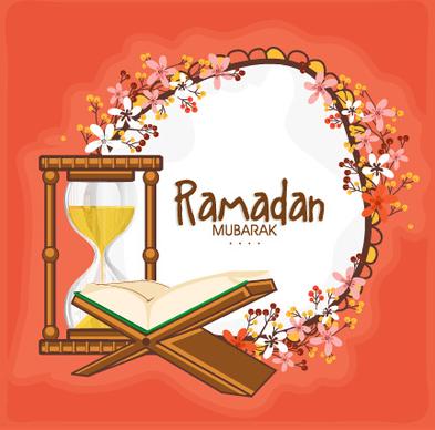 background ramadan mubarak vector design set