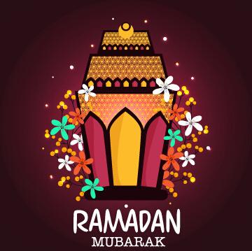 background ramadan mubarak vector design set