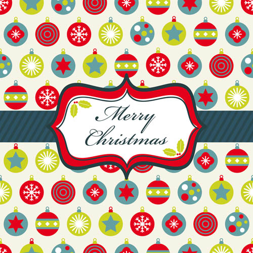 cartoon christmas continuous border with background vector