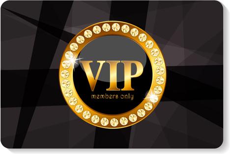 luxurious vip members cards design vectors