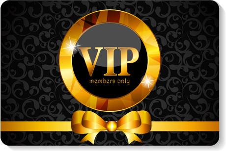 luxurious vip members cards design vectors