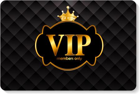 luxurious vip members cards design vectors