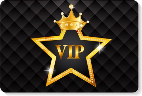 luxurious vip members cards design vectors