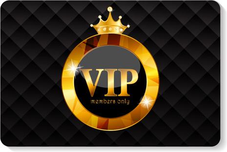 luxurious vip members cards design vectors