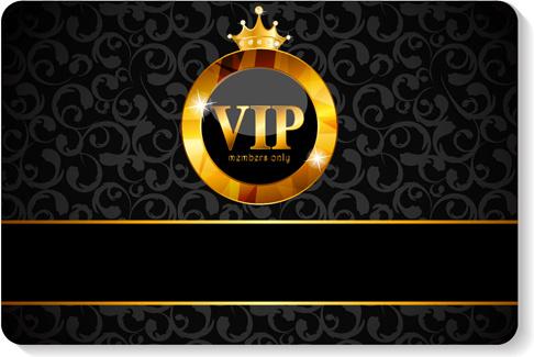 luxurious vip members cards design vectors