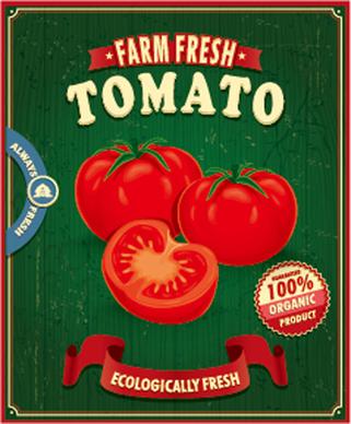 farm fresh food poster vintage vector