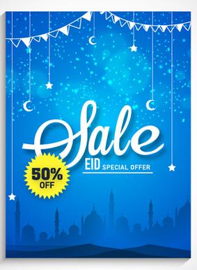 eid special offer sale flyer vector set