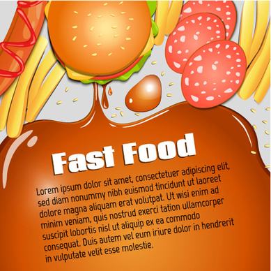 modern fast food poster vector