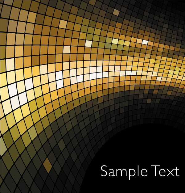 shiny mosaics with black background vector