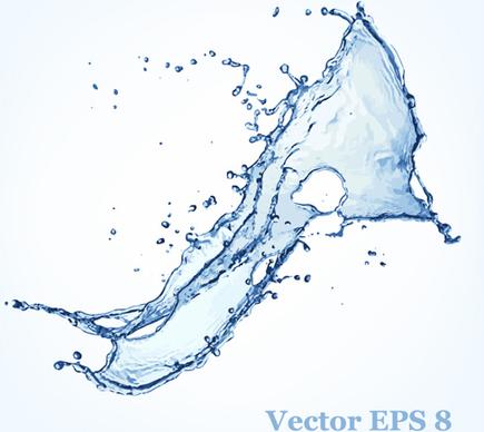 transparent water splash effect vector background