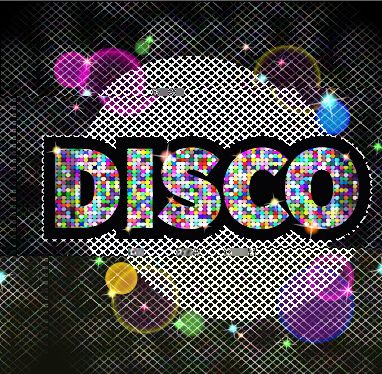 disco night party neon background vector