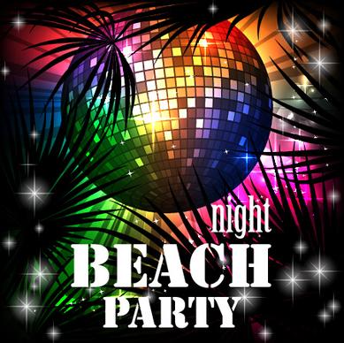 disco night party neon background vector