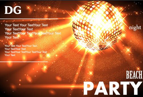 disco night party neon background vector