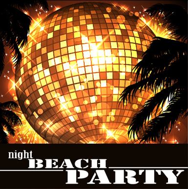 disco night party neon background vector