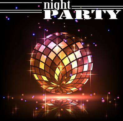 disco night party neon background vector