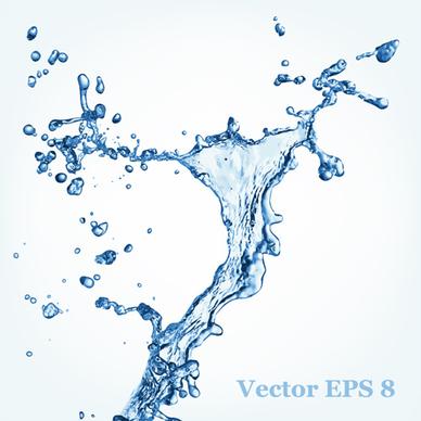 transparent water splash effect vector background