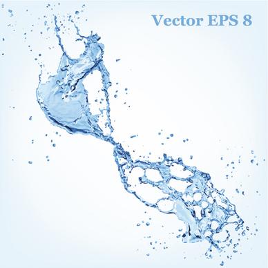 transparent water splash effect vector background