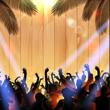 vector flyer summer night party design