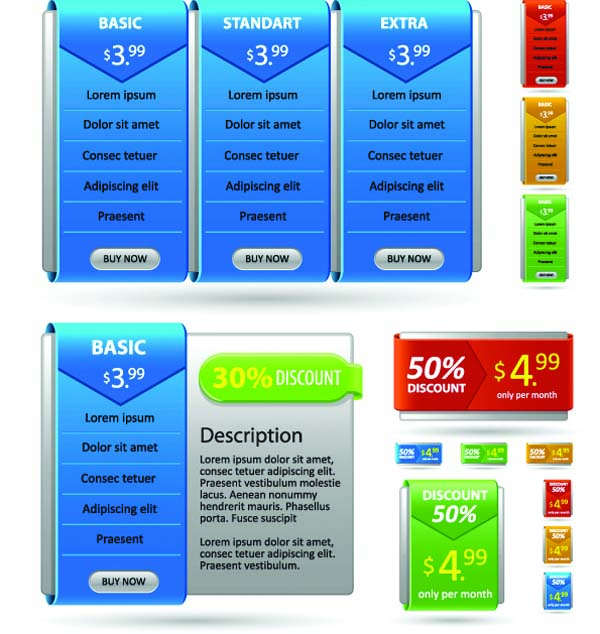 sale tags with corners banner web elements vector