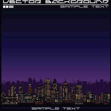 beautiful night city vector graphics