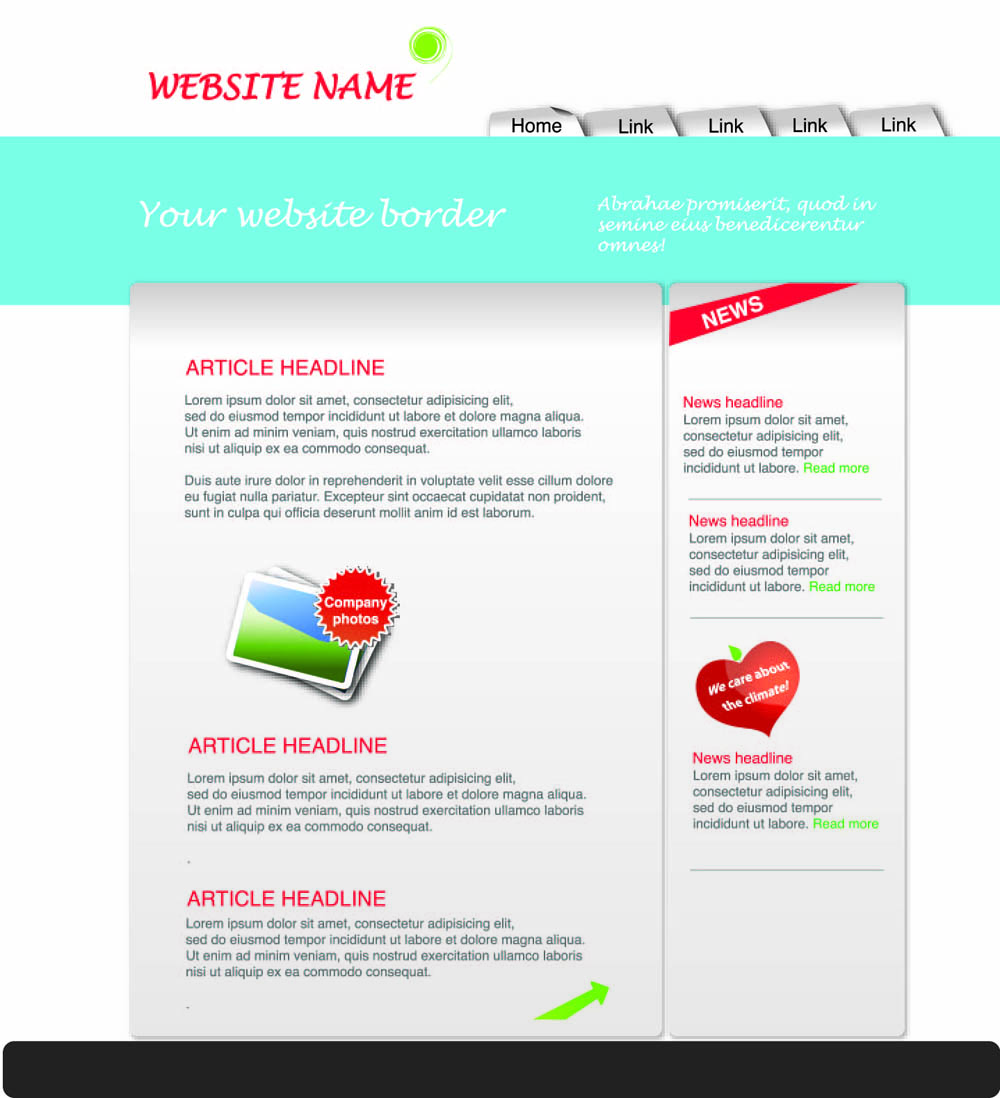 simple template web vector design