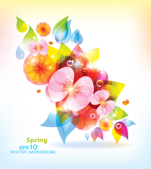 modern floral spring background vector