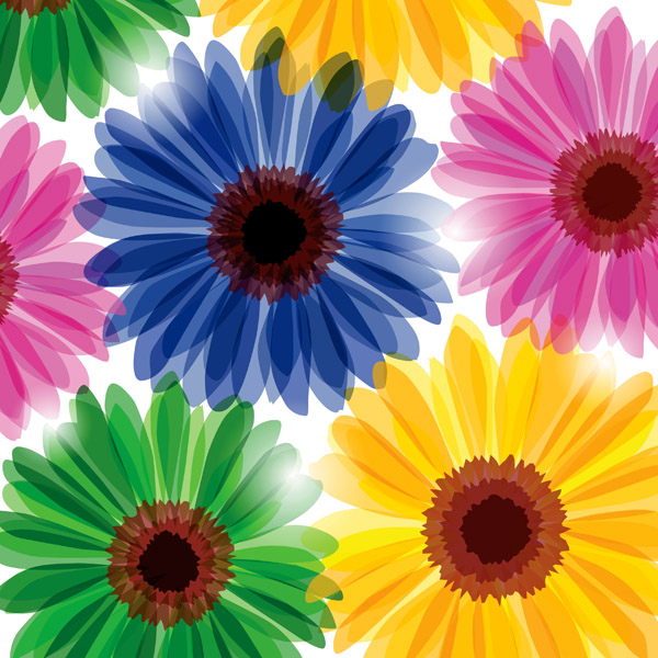 fashion flowers seamless pattern vectors