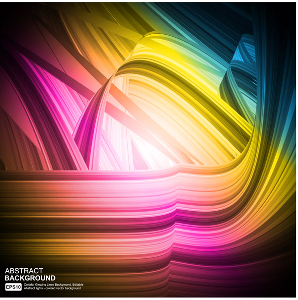 multicolor lines bright background vector