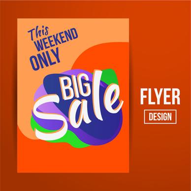 modern big sale vector flyer