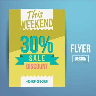 modern big sale vector flyer