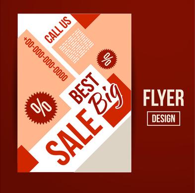 modern big sale vector flyer