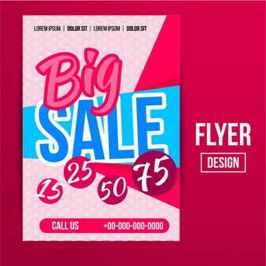 modern big sale vector flyer